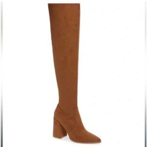 Steve Madden Tava Over The Knee Congac Suede Boots